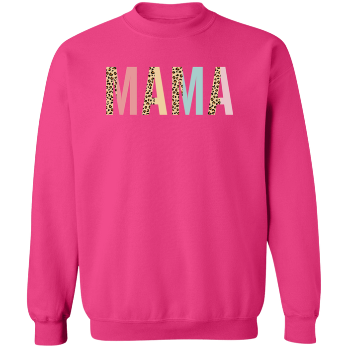Mama Leopard and Pastel Color Block Sweatshirt