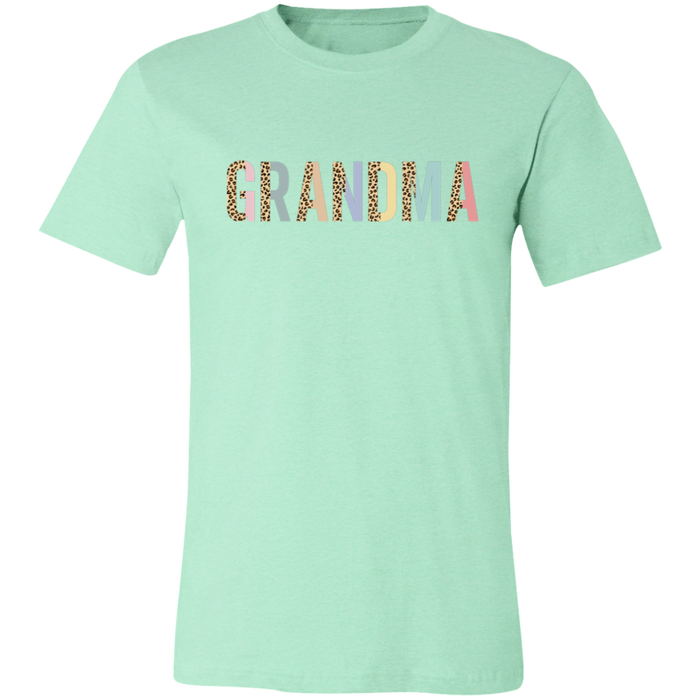 Grandma Leopard and Pastel Color Block T-Shirt