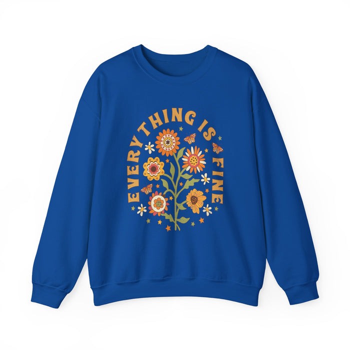 Everything is Fine Floral Sweatshirt