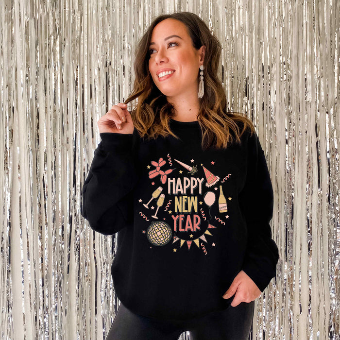 Happy New Year Confetti Sweatshirt