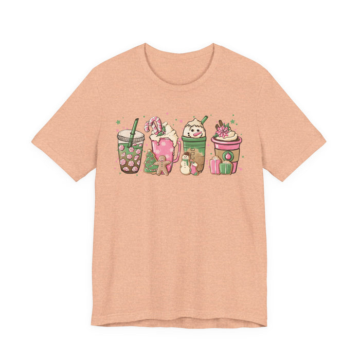 Pink Christmas Drinks T-Shirt