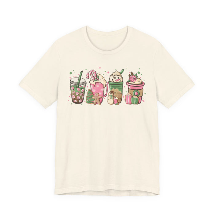 Pink Christmas Drinks T-Shirt