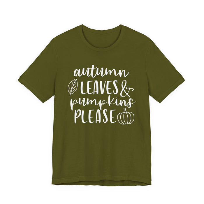 Autumn Leaves and Pumpkins Please T-Shirt