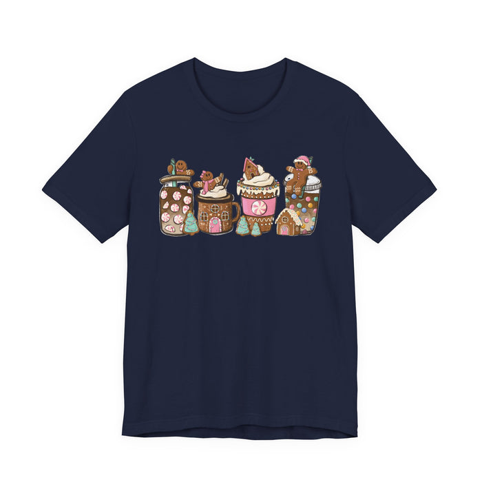 Pastel Gingerbread Coffee Christmas T-Shirt