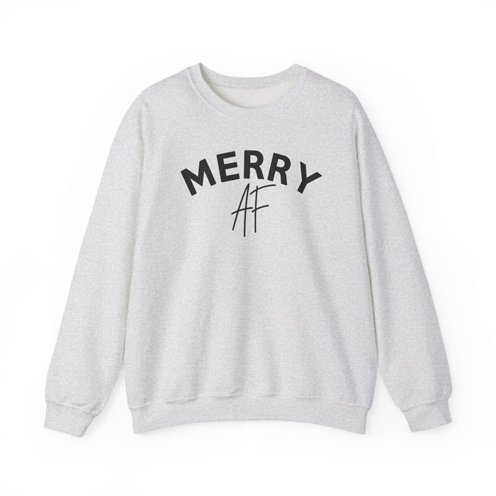 Merry AF Christmas Crew Neck Sweatshirt