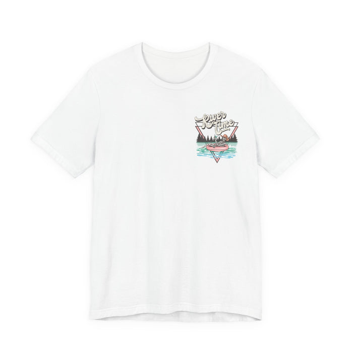 River Time Skeleton Pocket Print T-Shirt
