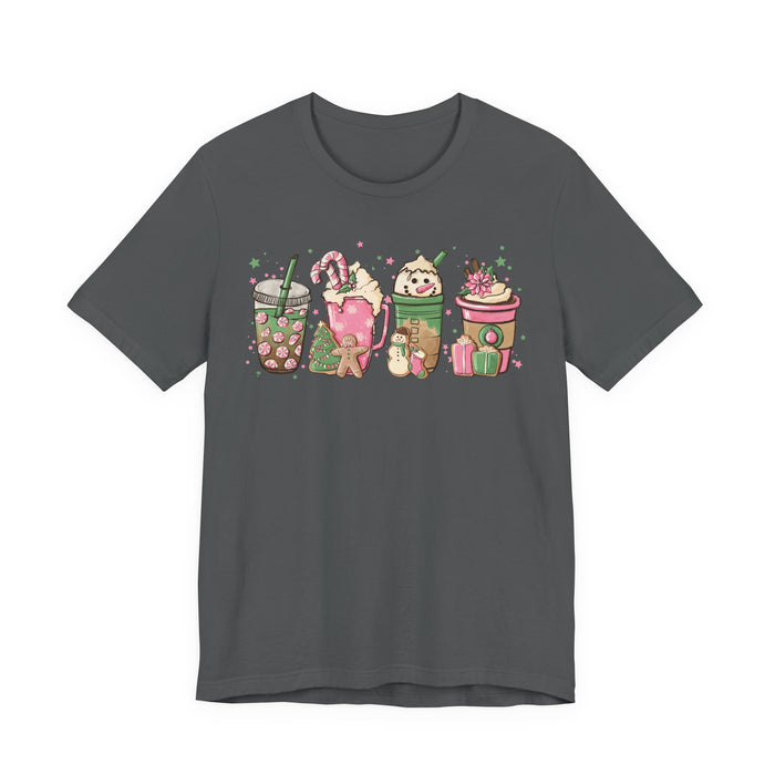 Pink Christmas Drinks T-Shirt