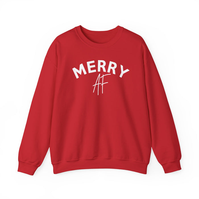 Merry AF Christmas Crew Neck Sweatshirt
