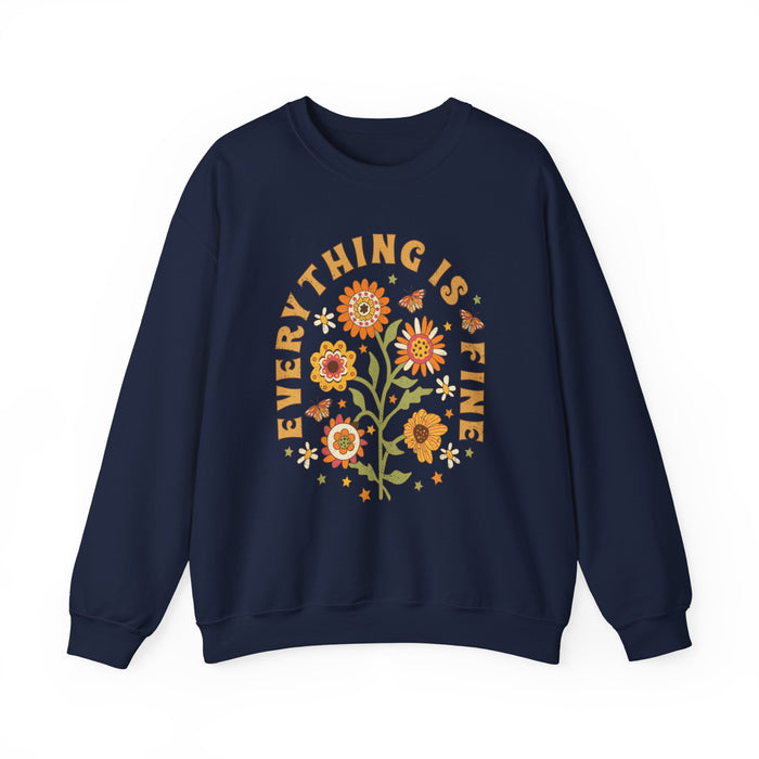 Everything is Fine Floral Sweatshirt