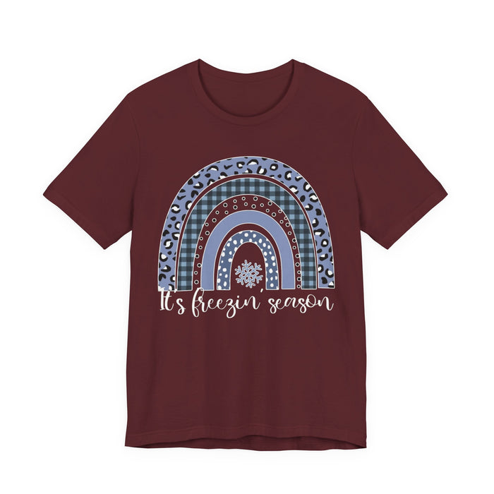 It's Freezin Season Rainbow Winter T-Shirt