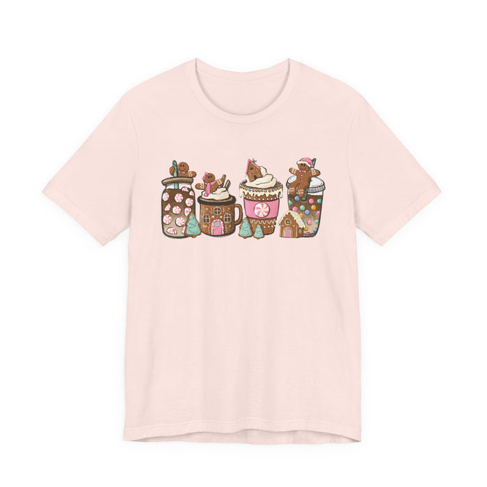 Pastel Gingerbread Coffee Christmas T-Shirt