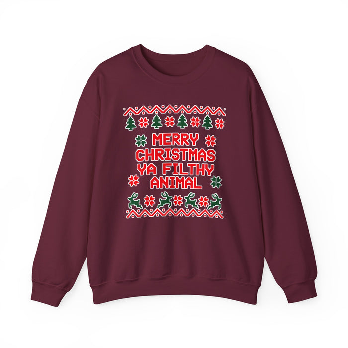 Merry Christmas Ya Filthy Animal Sweatshirt