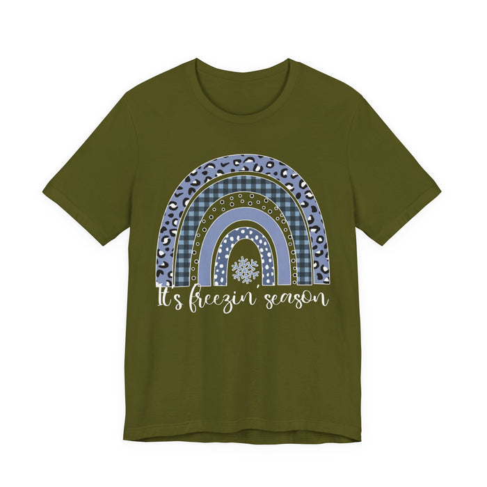 It's Freezin Season Rainbow Winter T-Shirt