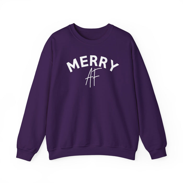Merry AF Christmas Crew Neck Sweatshirt