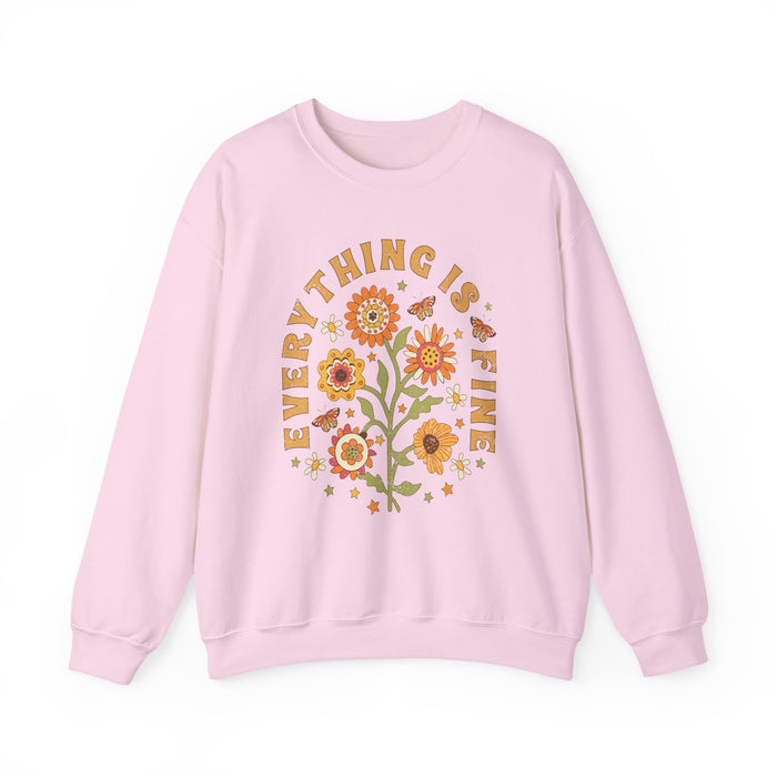 Everything is Fine Floral Sweatshirt