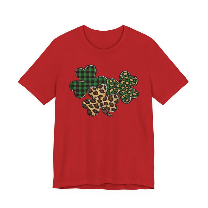 Shamrocks Plaid and Leopard T-Shirt