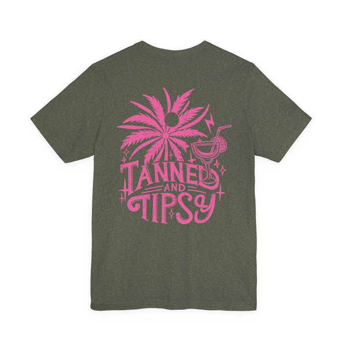Tanned and Tipsy Double Sided T-Shirt