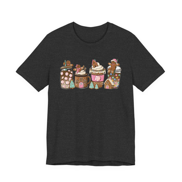 Pastel Gingerbread Coffee Christmas T-Shirt