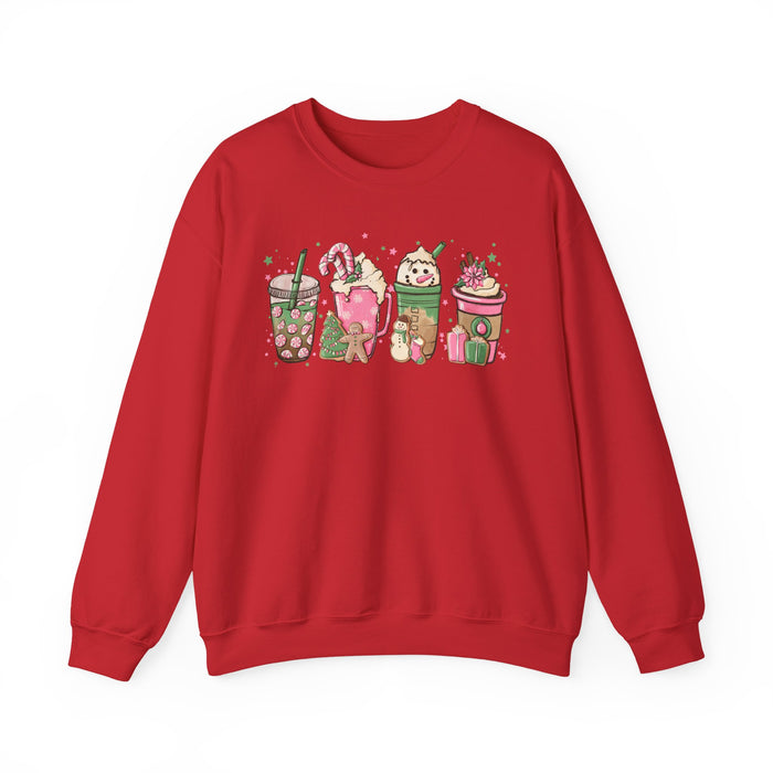 Pink Christmas Drinks Sweatshirt