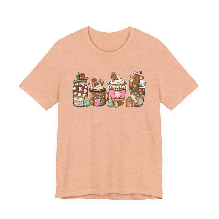 Pastel Gingerbread Coffee Christmas T-Shirt