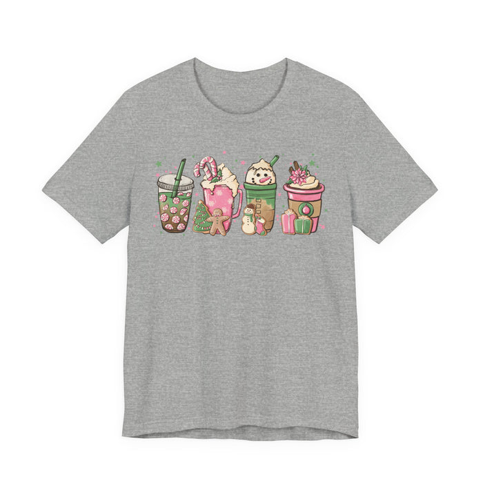 Pink Christmas Drinks T-Shirt
