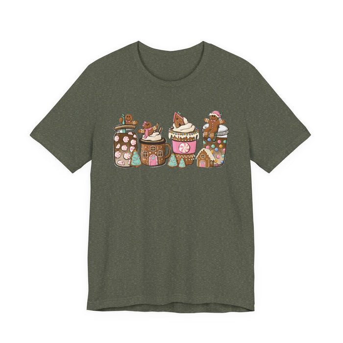 Pastel Gingerbread Coffee Christmas T-Shirt