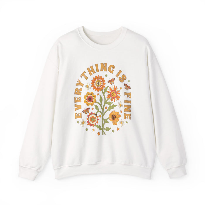 Everything is Fine Floral Sweatshirt