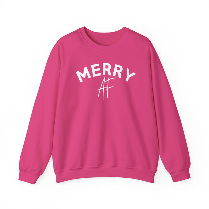 Merry AF Christmas Crew Neck Sweatshirt