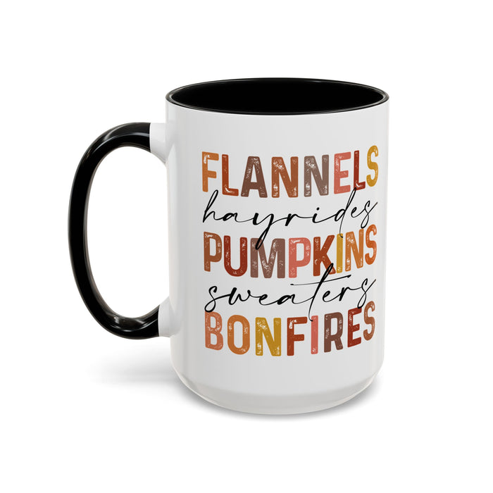 Fall Favorites ceramic coffee mug in Black