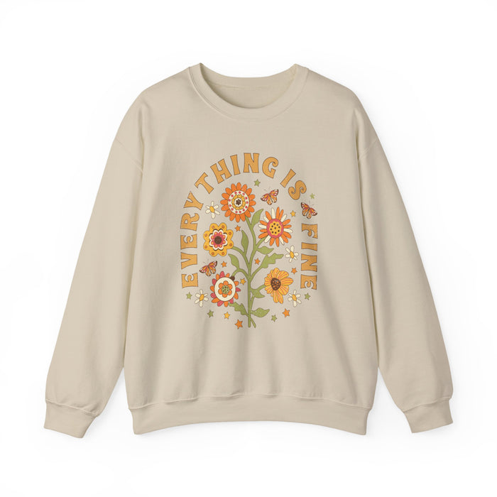Everything is Fine Floral Sweatshirt