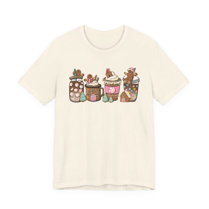 Pastel Gingerbread Coffee Christmas T-Shirt
