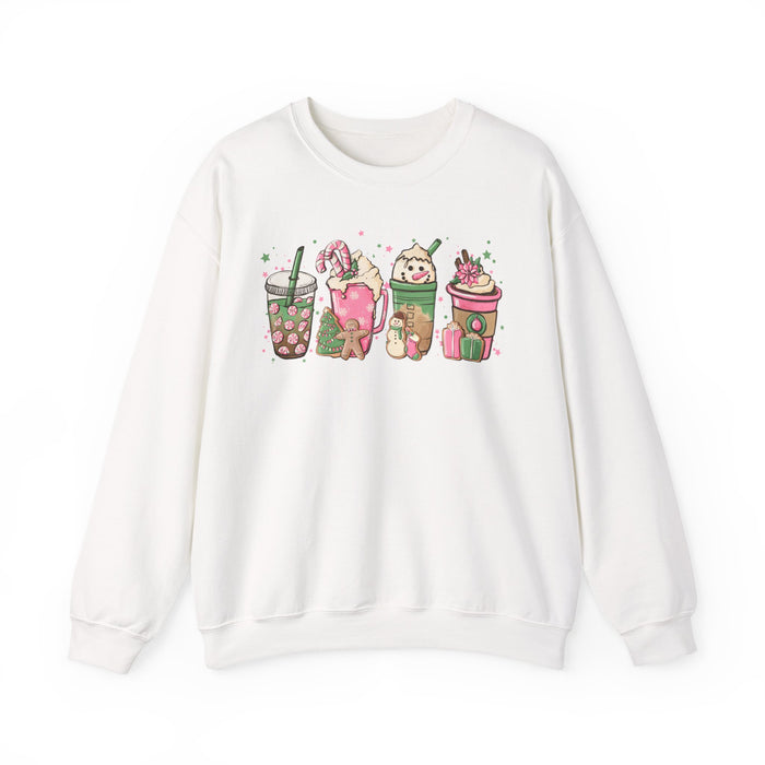 Pink Christmas Drinks Sweatshirt