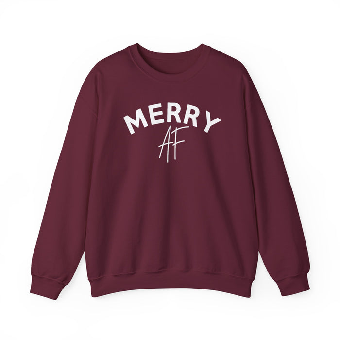 Merry AF Christmas Crew Neck Sweatshirt