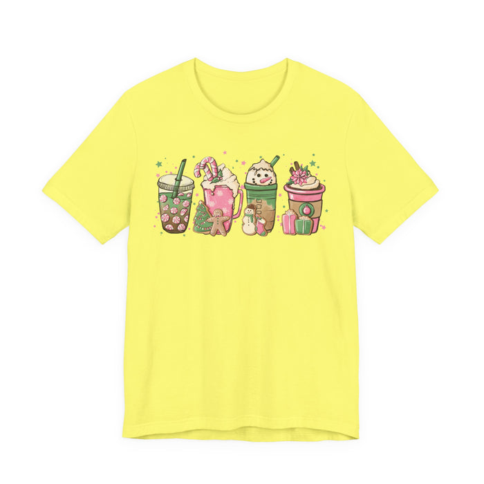 Pink Christmas Drinks T-Shirt
