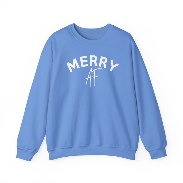 Merry AF Christmas Crew Neck Sweatshirt