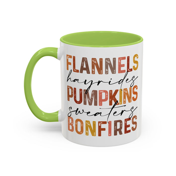 Fall Favorites ceramic coffee mug in Light Green