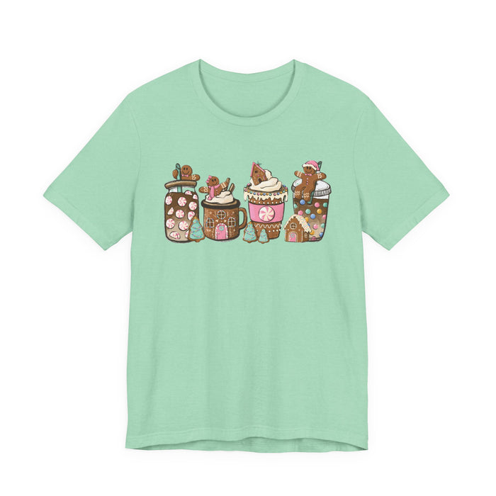 Pastel Gingerbread Coffee Christmas T-Shirt