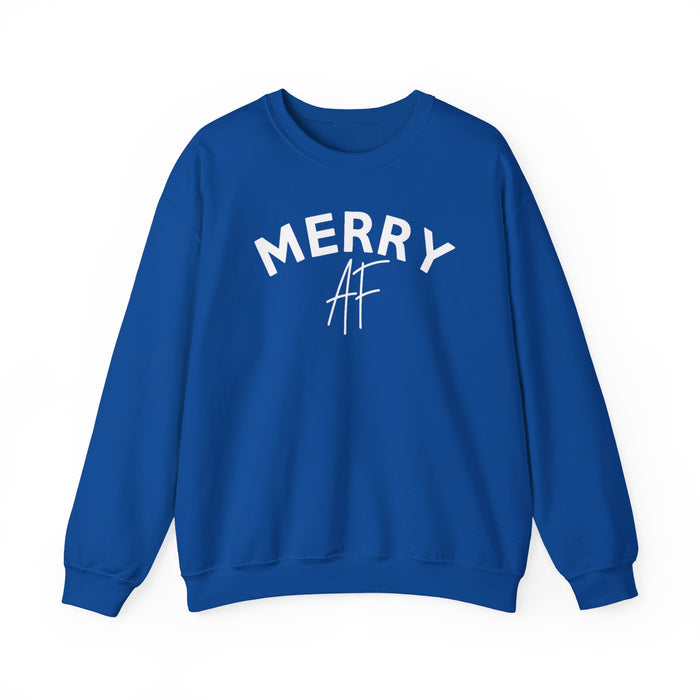 Merry AF Christmas Crew Neck Sweatshirt