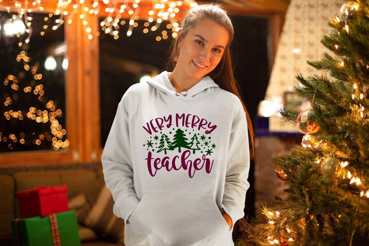 Very Merry Teacher Christmas Sweatshirt