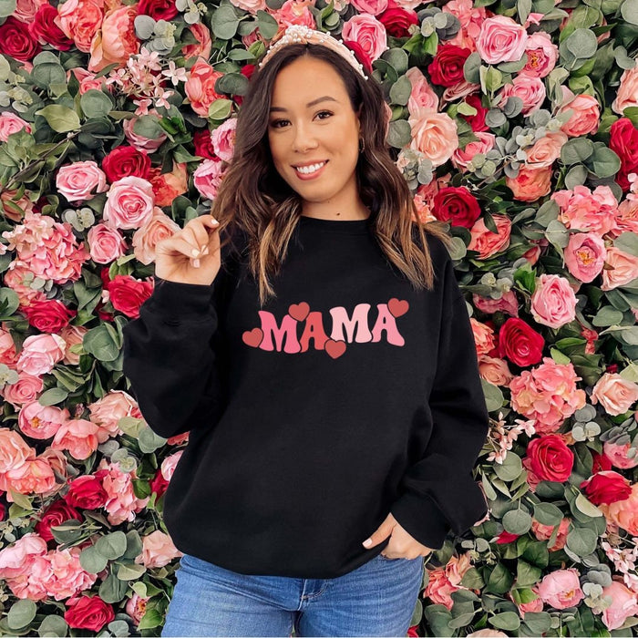 Mama Valentine Hearts Sweatshirt