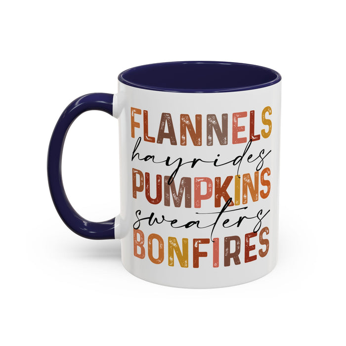 Fall Favorites ceramic coffee mug in Navy
