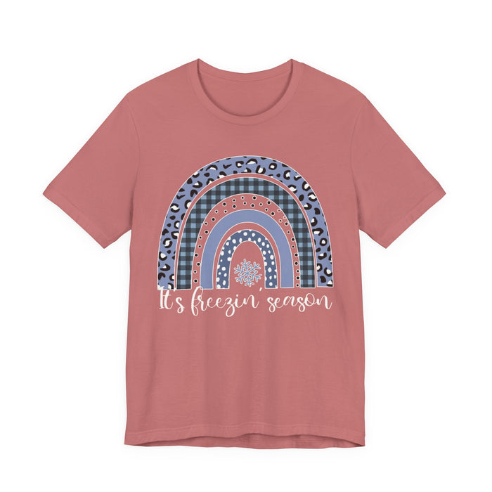 It's Freezin Season Rainbow Winter T-Shirt