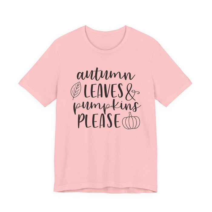 Autumn Leaves and Pumpkins Please T-Shirt