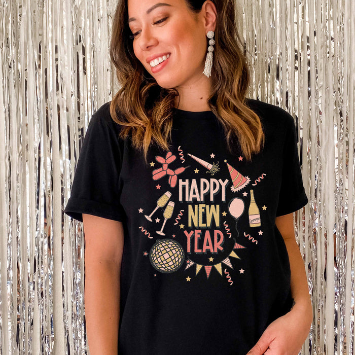 Happy New Year Confetti T-Shirt