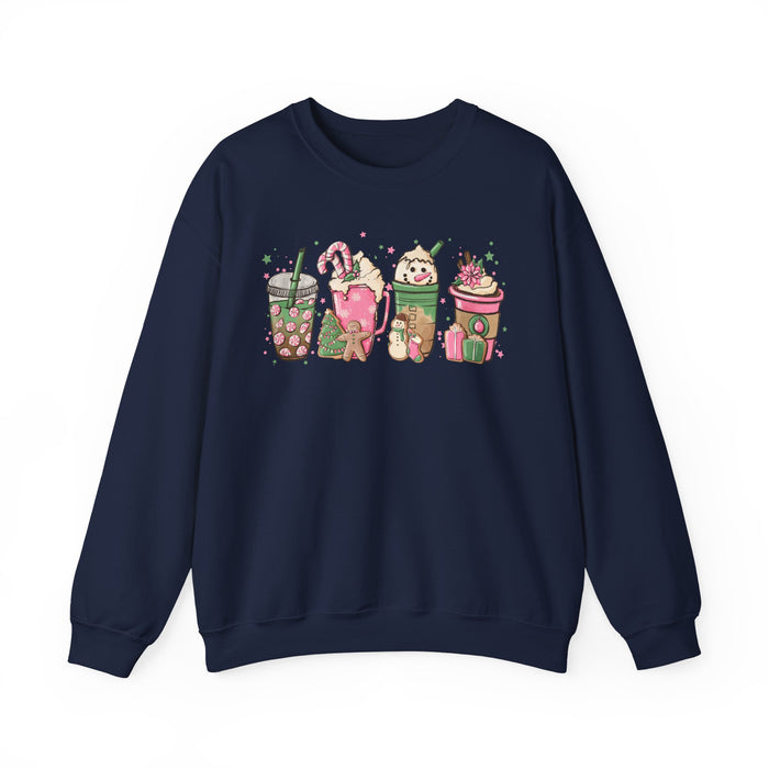 Pink Christmas Drinks Sweatshirt
