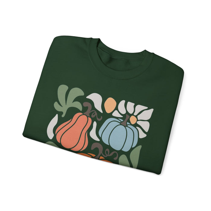 70s Flower Pumpkin Fall Sweatshirt
