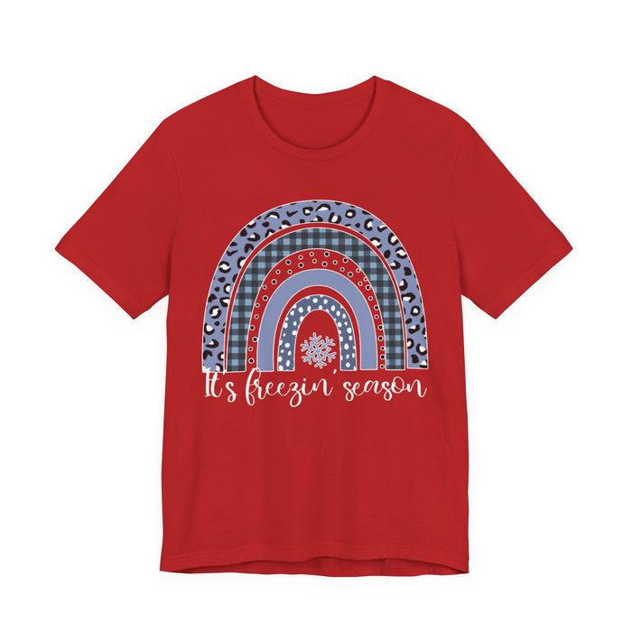 It's Freezin Season Rainbow Winter T-Shirt