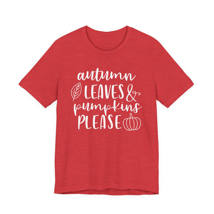 Autumn Leaves and Pumpkins Please T-Shirt