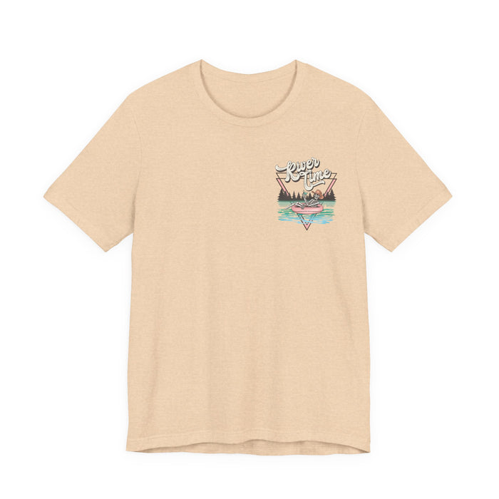 River Time Skeleton Pocket Print T-Shirt