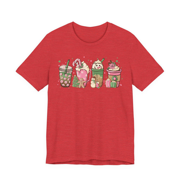Pink Christmas Drinks T-Shirt